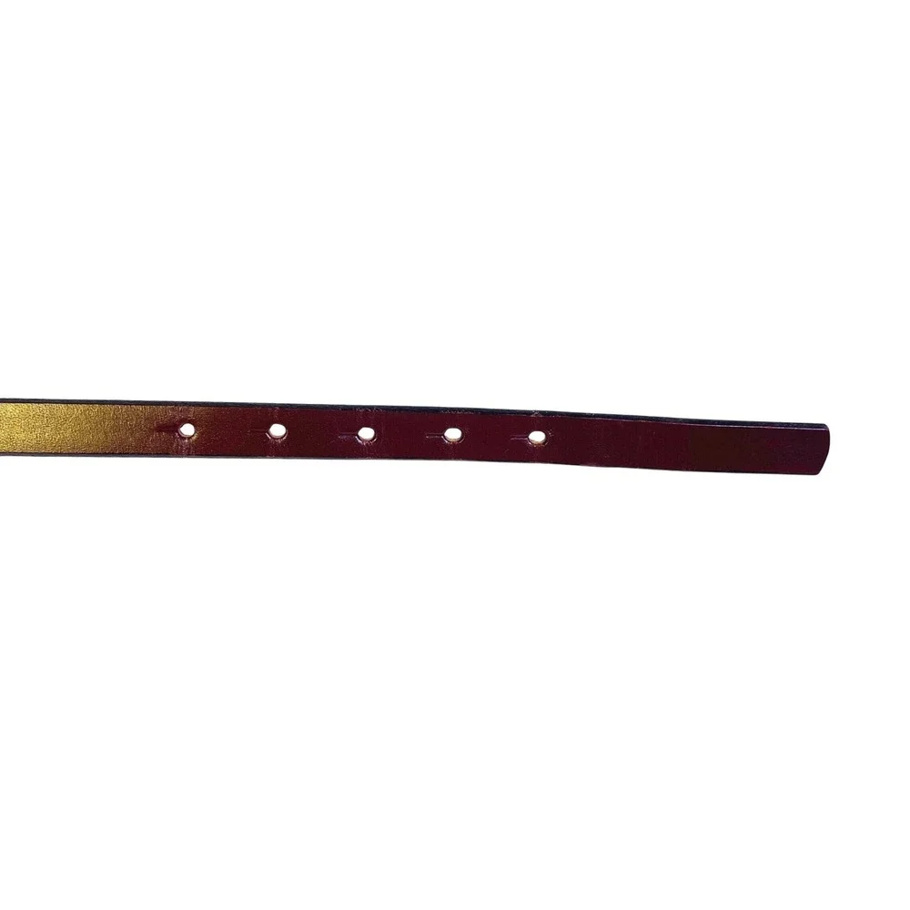 Etienne Aigner Western‎ Leather Belt Womens XS 26-29 in Horseshoe Burgundy